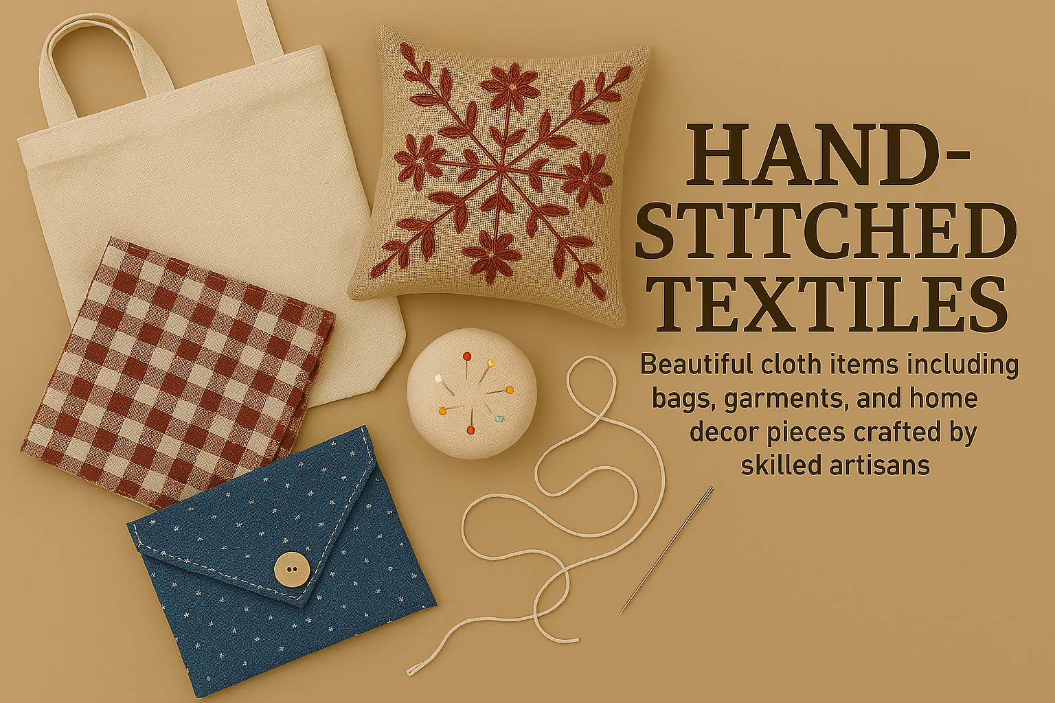Hand-stitched cloth items